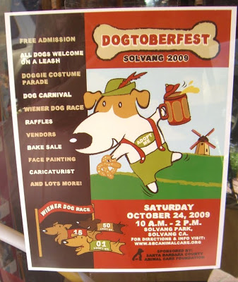 Dogtoberfest sign in Solvang Dogtoberfest sign in Solvang