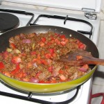 goat kima cooking