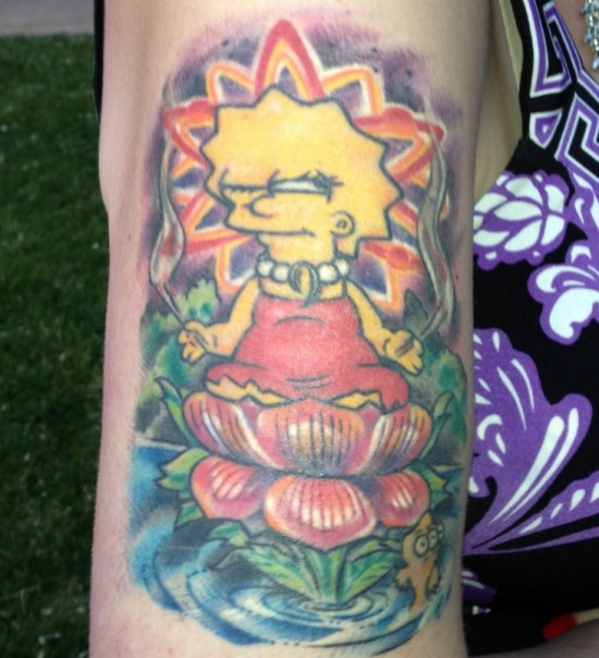lisa simpson, tattoo