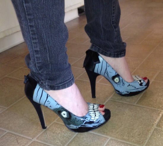 zombie shoes, high heels