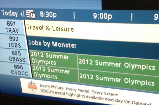 olympic coverage, comcast preview guide
